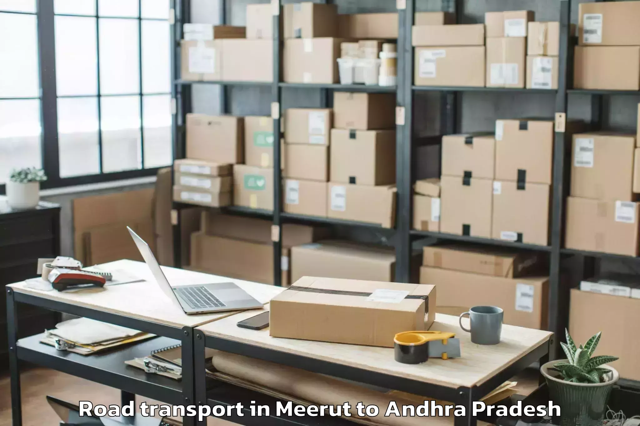 Book Meerut to Bapulapadu Road Transport Online